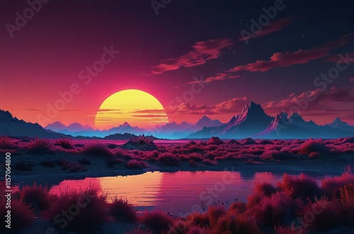 sunrise over the mountains