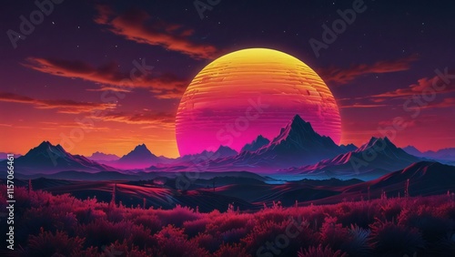 sunrise in the mountains