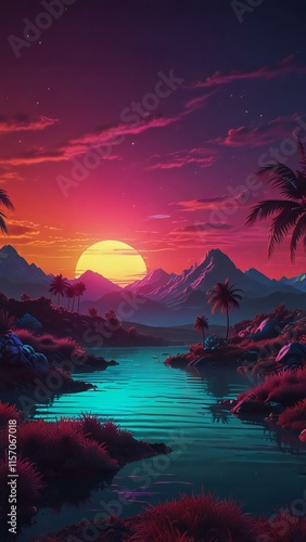 sunset over the ocean