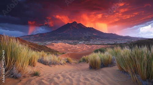 Desert Dunes at Dusk: A Captivating Sunset Over Rolling Sands