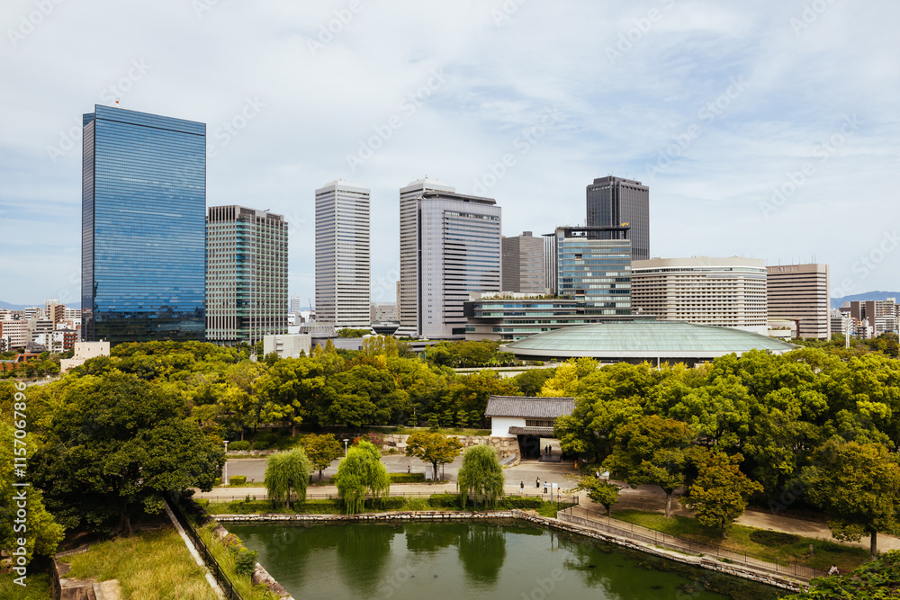 Osaka Shiromi Business Area in Japan