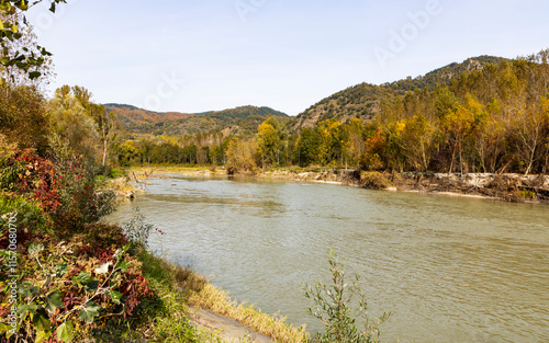 Rewilding area at the river Danube near Duernstein in Austria. photo