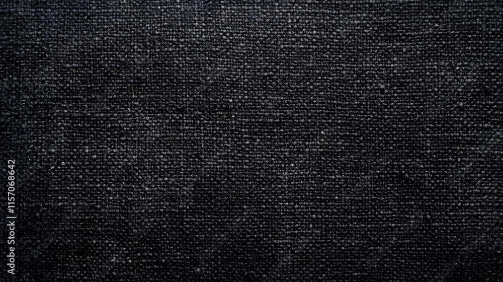 Black abstract background. Texture of natural cotton fabric. Black banner with copy space. Black abstract background. Texture of natural cotton fabric. Black banner with copy space.