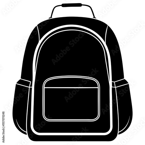 Backpack Line Art Vector Design