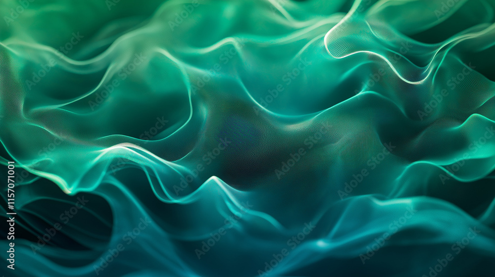 Flowing Waves of Ethereal Green and Blue Abstract, Luminous Layers with a Dreamlike and Mystical Glow wallpaper Flowing Waves of Ethereal Green and Blue Abstract, Luminous Layers with a Dreamlike and Mystical Glow wallpaper