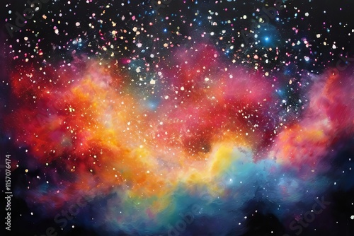 19 sentiment stardust a cloud of colorful glittering particles s photo