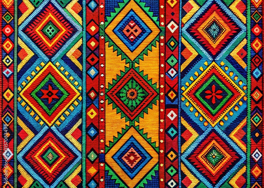Vibrant African Tribal Pattern Texture: Colorful Ethnic Wallpaper Background for Web Design Vibrant African Tribal Pattern Texture: Colorful Ethnic Wallpaper Background for Web Design