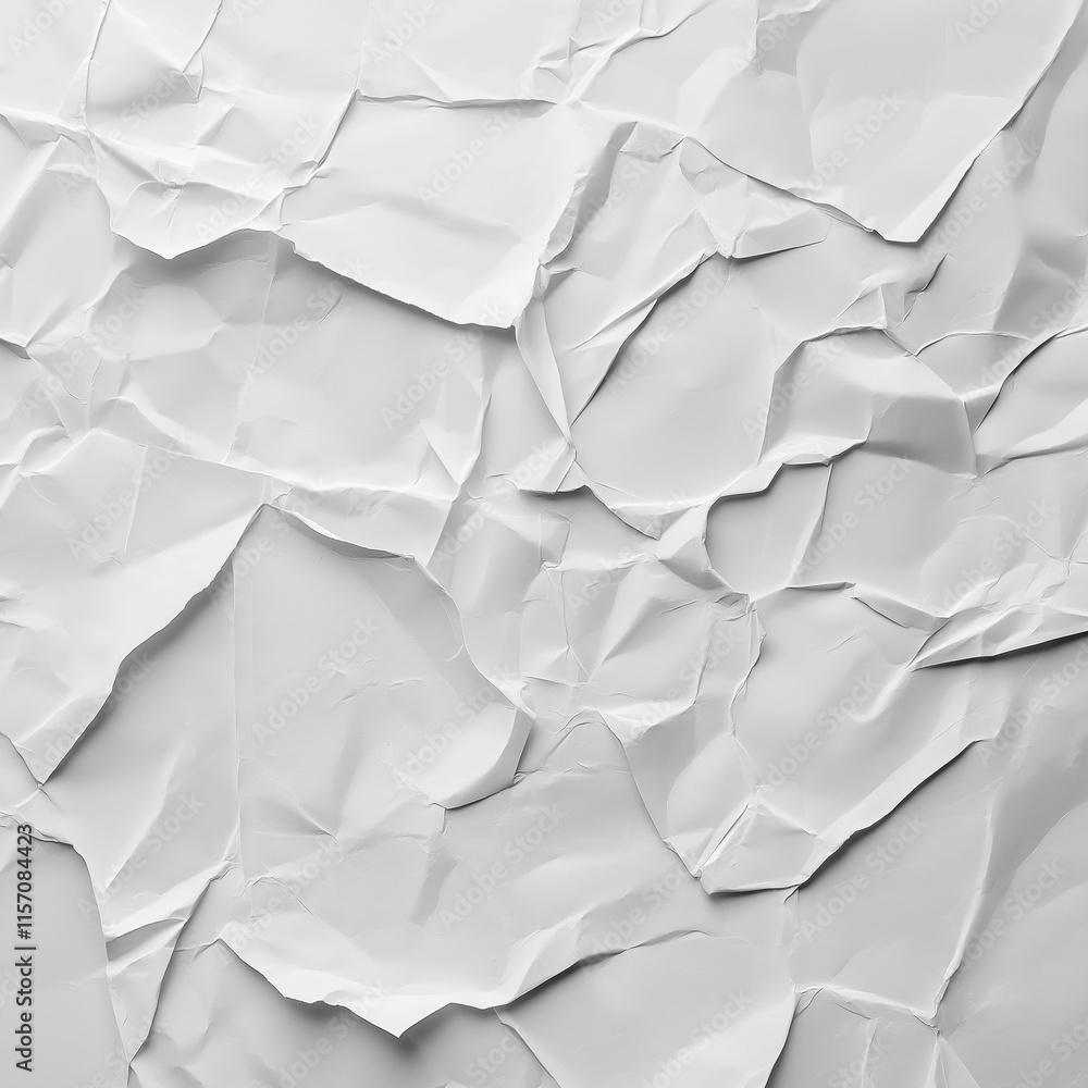 Fototapeta premium crumpled paper texture, crumpled paper texture, Abstract white crumpled and creased recycle paper texture background 