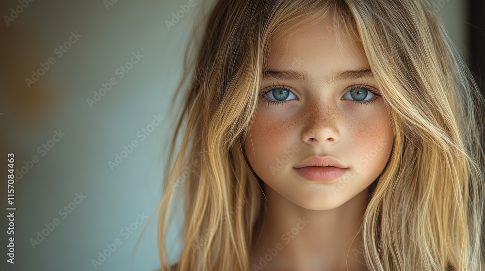 Close-up portraits of a young woman with striking blue eyes and natural blonde hair. One with a straw hat for a rustic feel, and the other with a soft undone hairstyle, radiating timeless beauty Close-up portraits of a young woman with striking blue eyes and natural blonde hair. One with a straw hat for a rustic feel, and the other with a soft undone hairstyle, radiating timeless beauty