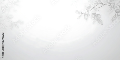 Soft, dreamy grayscale image of delicate branches and leaves, creating a serene and peaceful atmosphere.
