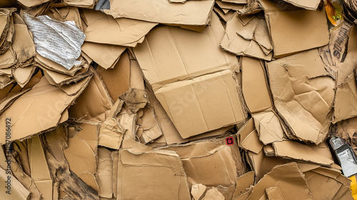 background of cardboard boxes, crumpled paper background
