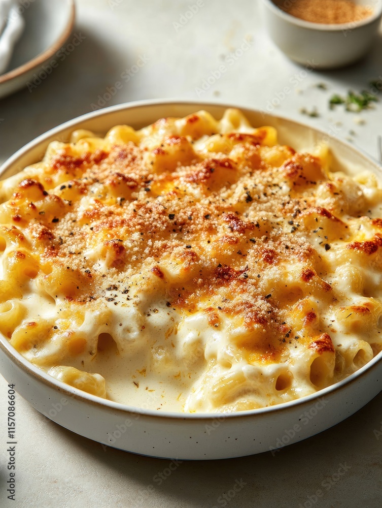 Golden baked macaroni with a crispy cheese crust perfect for any gathering. Golden baked macaroni with a crispy cheese crust perfect for any gathering.