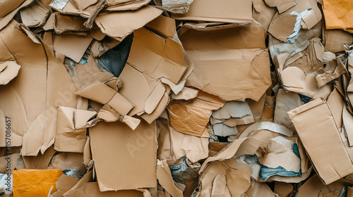 background of cardboard boxes, crumpled paper background