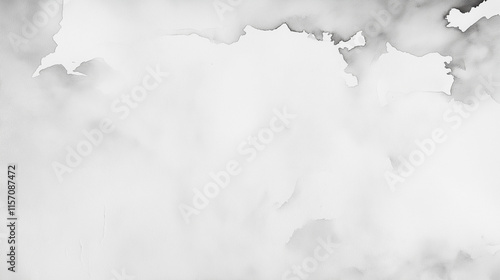 white clouds in the sky, blue sky and clouds, A sheet of white watercolor paper texture as background	
