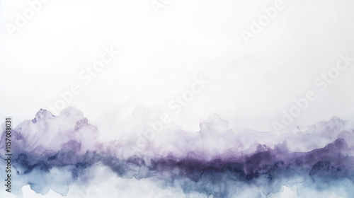abstract watercolor background with clouds,white clouds in the sky, blue sky and clouds, A sheet of white watercolor paper texture as background	