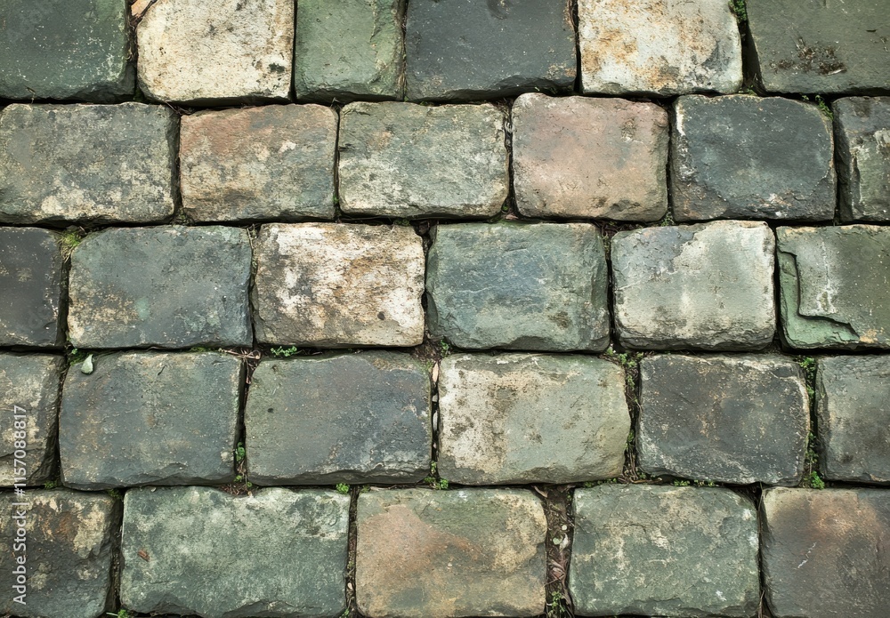 Textured Stone Pavers Arranged in a Pattern on a Ground Surface, Showcasing Natural Variations in Color and Shape for Landscape Design and Architecture Projects Textured Stone Pavers Arranged in a Pattern on a Ground Surface, Showcasing Natural Variations in Color and Shape for Landscape Design and Architecture Projects