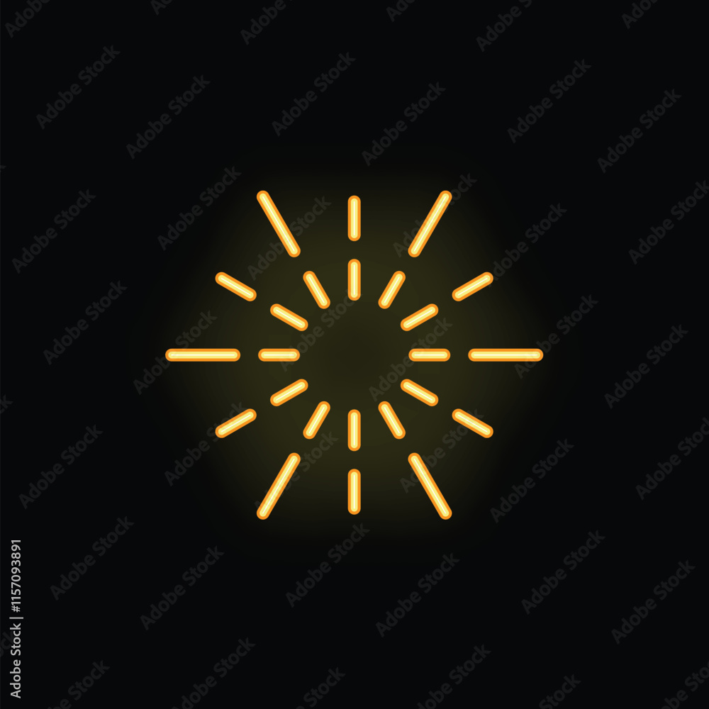 Glowing neon light effect expanding from the center on a black background Glowing neon light effect expanding from the center on a black background