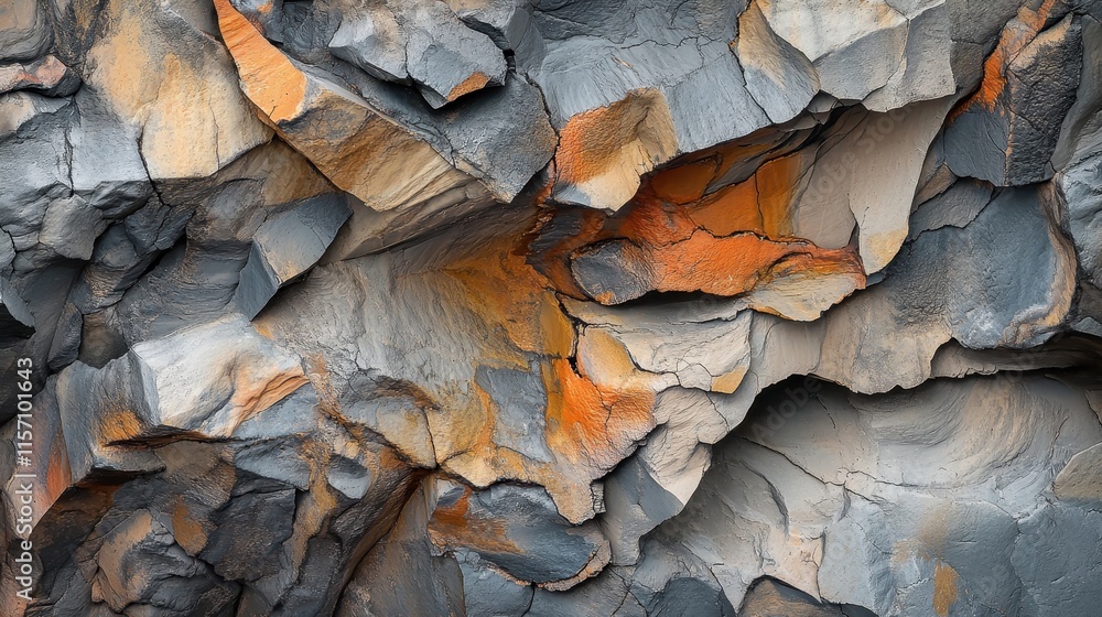 Abstract View of Cooling Volcanic Lava Textures Abstract View of Cooling Volcanic Lava Textures