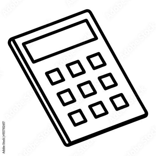 Calculator Line Art Vector Design