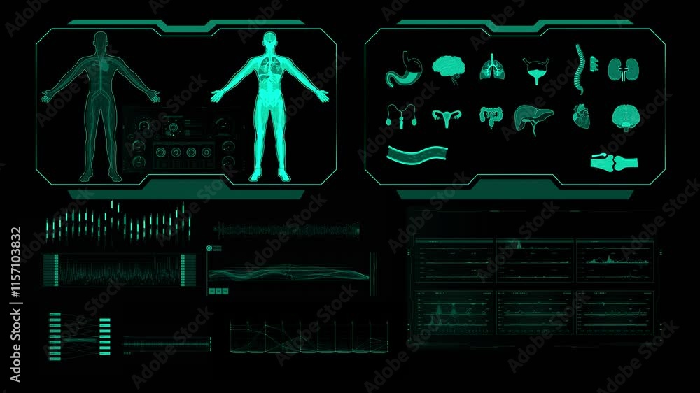 Medical Abstract Technology ui futuristic concept hud interface ...
