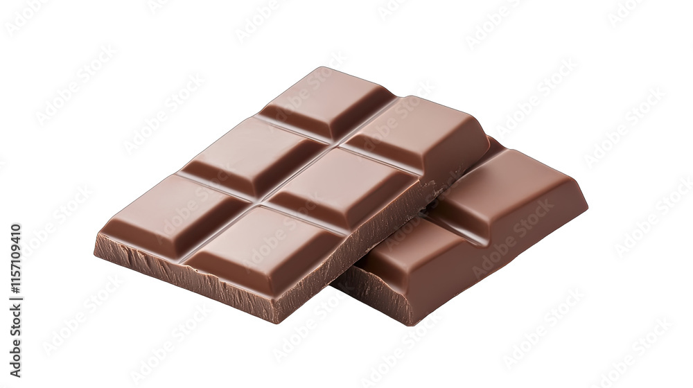 A delicious chocolate bar with smooth, creamy texture and distinct segments. A delicious chocolate bar with smooth, creamy texture and distinct segments.