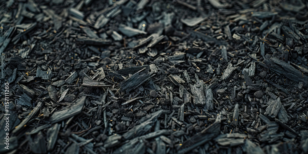 Fototapeta premium Dark Gray and Black Wood Chip Surface