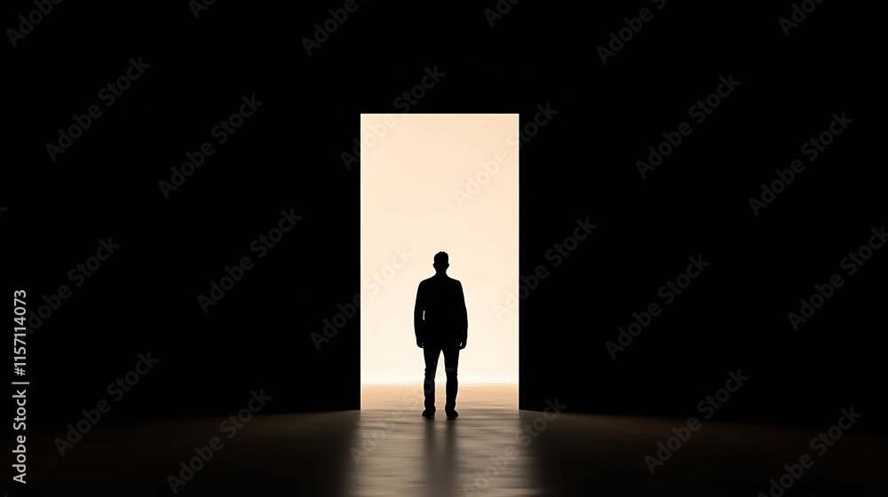 alone or freedom concept illustration alone or freedom concept illustration