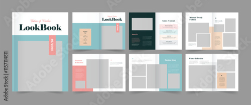 Minimal Lookbook Design, Fashion Look book Layout, Photography Portfolio, Wedding Album 