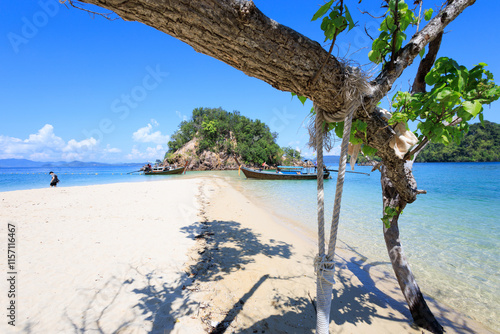 Phak Bia Island, a beautiful sea in Krabi Province photo