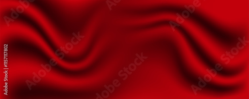imag of silk fabric luxury background. Wavy abstract satin cloth vector texture pattern.