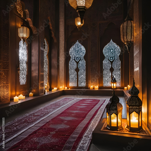 interior of mosque photo