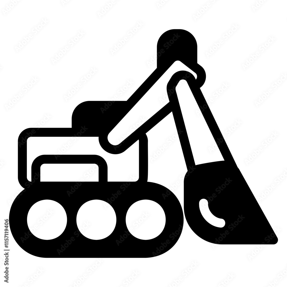 Εκτύπωση καμβά Power shovel icon