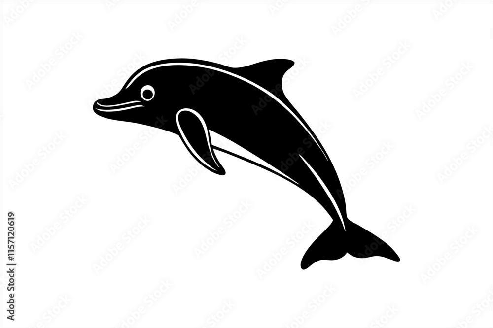 Obraz premium Dolphin silhouette vector