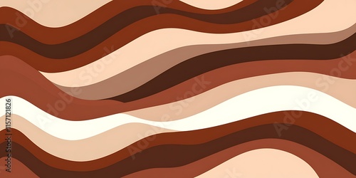 Abstract wavy brown and beige pattern background. (2)