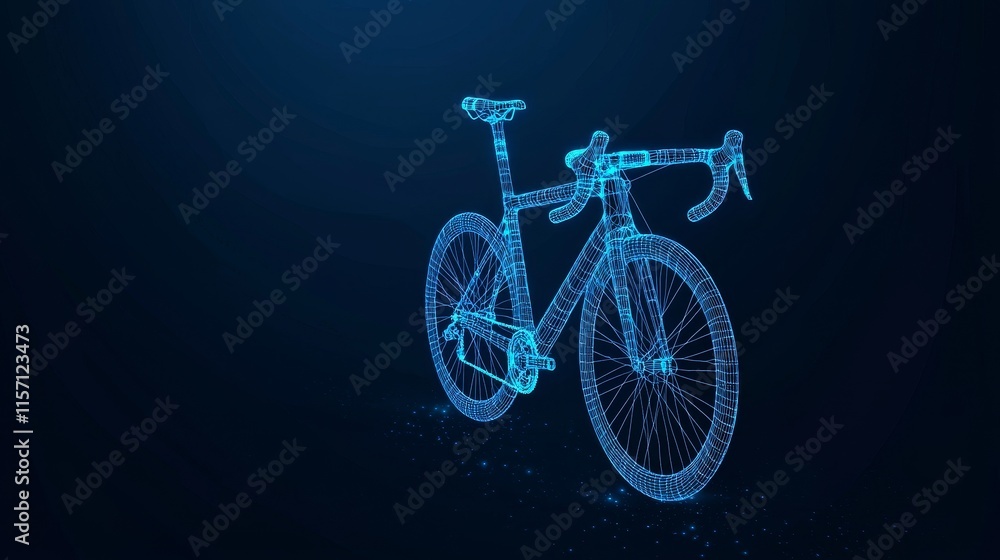 Fototapeta premium An online bike icon with smart mobility information, indicating rental services, city mobility platforms, and green transportation.