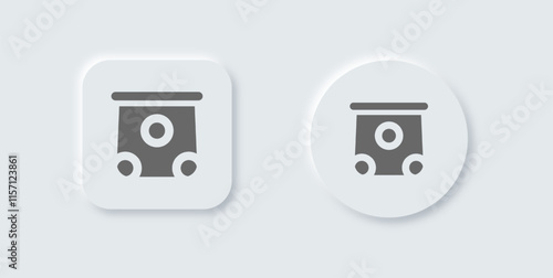 Withdrawal solid icon in neomorphic design style. Cash out signs vector illustration.