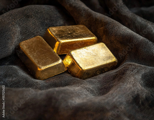 Wallpaper Mural Gold Bars on Dark Fabric Torontodigital.ca