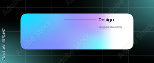 Modern design element in gradient color. Futuristic pop up interface.
