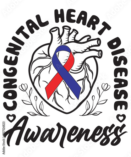 Heart Disease Awareness Design Svg 