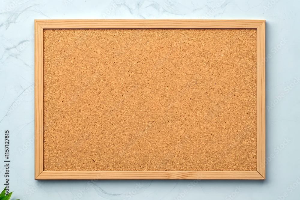 Fototapeta premium Empty cork bulletin board used as a business background for copy space – perfect for marketers, office settings, or businesses in the design and communication industry.
