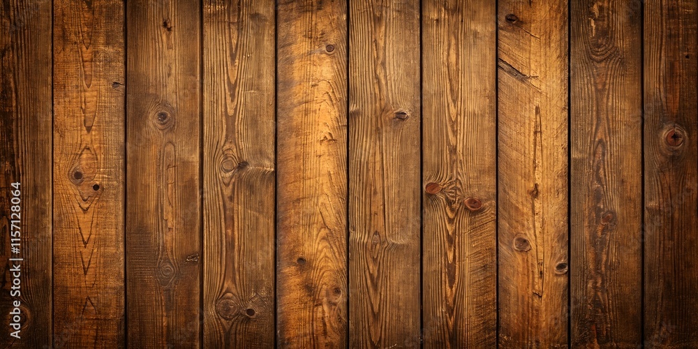 Naklejka premium Old worn brown grungy wooden texture background – perfect for creating rustic-style branding, packaging designs, backdrop for photography and product displays in the artisanal or craft industry.
