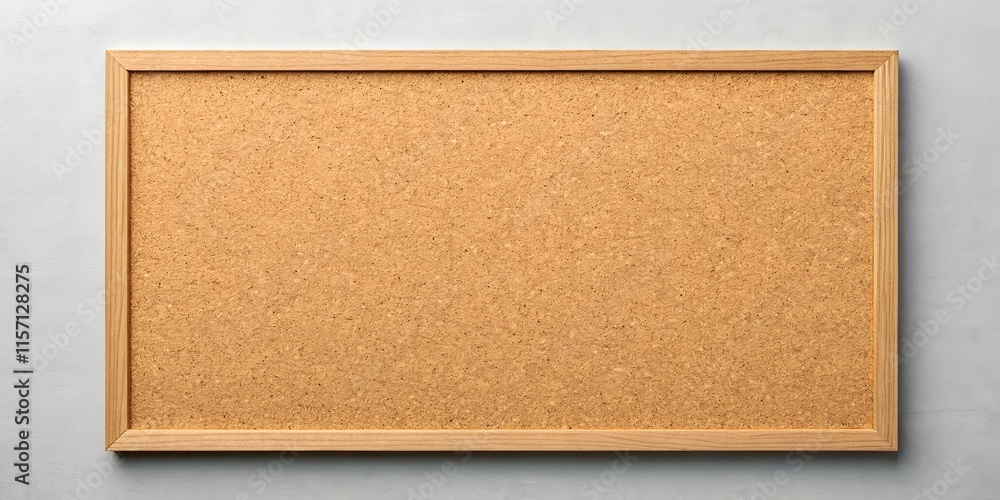 Fototapeta premium Empty cork bulletin board used as a business background for copy space – perfect for marketers, office settings, or businesses in the design and communication industry.