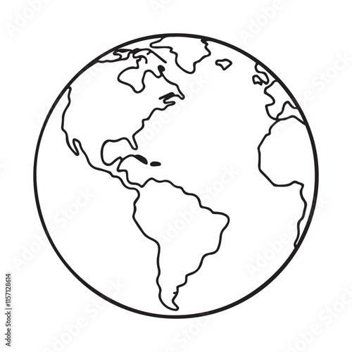 Earth globe icon 