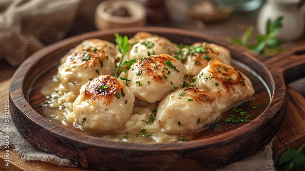 Chicken and Dumplings with a Gradient Backdrop Chicken and Dumplings with a Gradient Backdrop