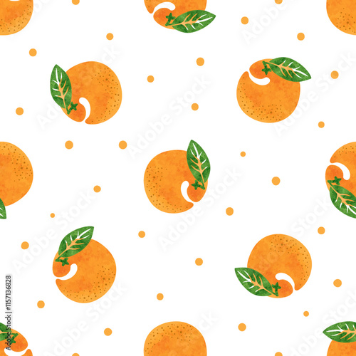 Seamless orange fruit patte...
