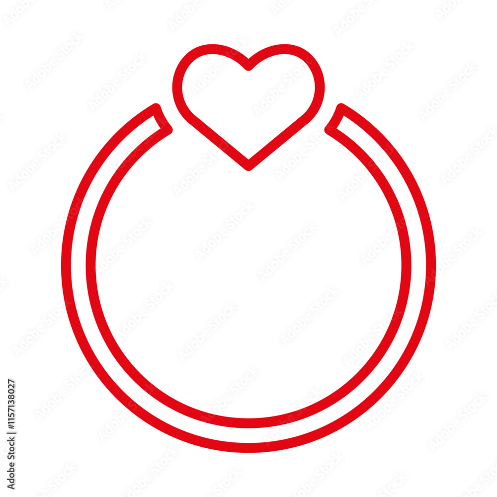 Illustration depicting a red valentine's day icon on a white background Illustration depicting a red valentine's day icon on a white background