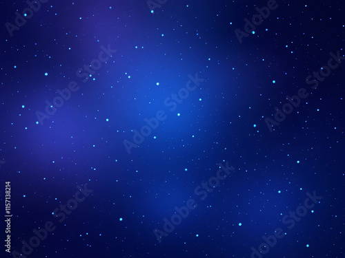 Blue gradient background with glowing dots, abstract digital design.