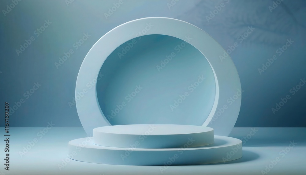 Elegant 3D Clay Podium Design with Soft Edges for Showcasing High-End Products Elegant 3D Clay Podium Design with Soft Edges for Showcasing High-End Products