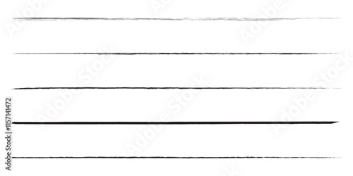 Brush underline stroke set. Mark brush line paint vector stroke. Hand drawn texture pencil, pen underline. Vector illustration