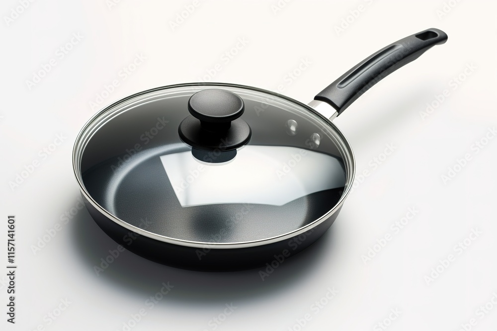 Non stick frying pan with glass lid, kitchen cookware Non stick frying pan with glass lid, kitchen cookware